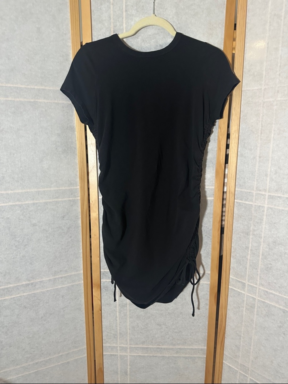 Calvin Klein Jeans Black Ruched Mini Dress